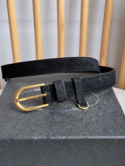 PRADA Belts Suede Leather 2.5cm Width A70202608050520
