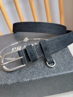 Alternative view of PRADA Belts Suede Leather 2.5cm Width A70202608050521