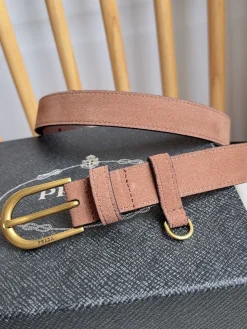 Alternative view of PRADA Belts Suede Leather One Size 2.5cm Width A70202608050518