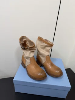 Alternative view of PRADA Booties Calfskin Canvas EU35-41 C50202608032722