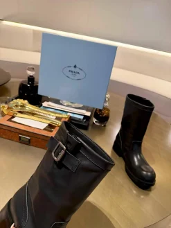 PRADA Boots Calfskin Leather & Fabric EU35-41 C00202608033051