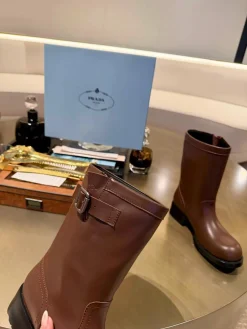 PRADA Boots Leather & Fabric EU35-41 C00202608033053