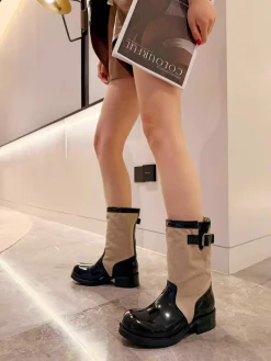 PRADA Boots Split Leather & Fabric EU35-41 B80202608033047