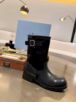 Alternative view of PRADA Boots Split Leather Fabric EU35-41 B80202608033049