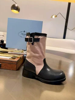 PRADA Boots Split Leather Fabric EU35-41 B80202608033050