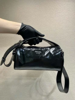 PRADA Bucket Bags Waxed Calfskin (Black) 24x11x11 cm D50202608081178