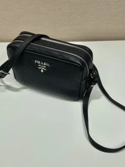 Alternative view of PRADA Casual Bags Deerskin Leather (Black-Silver) 22X14X8CM F50202608080968
