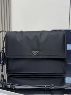 PRADA Crossbody Bags Nylon (Black) 38X28X19CM F40202608080916