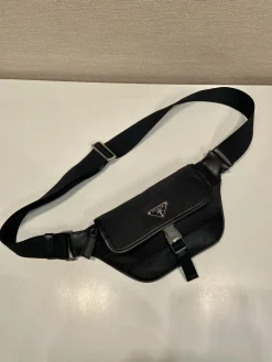 Alternative view of PRADA Crossbody Bags Nylon Leather (Black) 18X15X5CM D00202608081202
