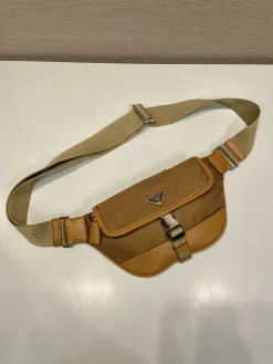 Alternative view of PRADA Crossbody Bags Nylon Leather (Brown-Tan) 18X15X5CM D00202608081201