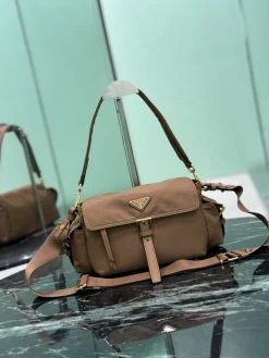Alternative view of PRADA Crossbody Bags Recycled Nylon (Brown-Gold) 30X14X10CM D40202608081732