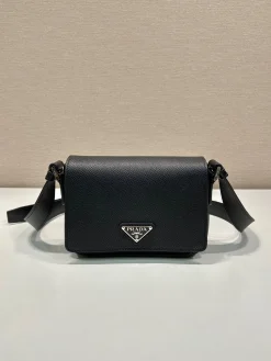 PRADA Crossbody Bags Saffiano Leather (Black) ONE SIZE E50202608080994