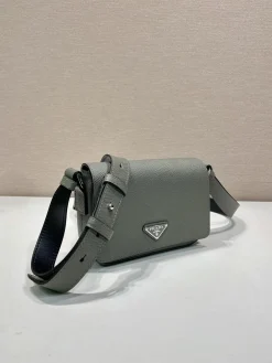 Alternative view of PRADA Crossbody Bags Saffiano Leather (Green-Silver) 19X13X5CM E50202608080993