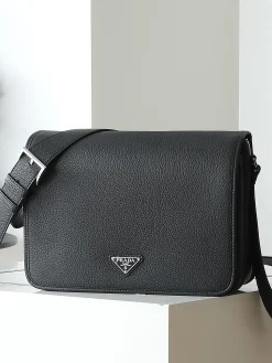 PRADA Crossbody Bags Soft Calfskin Leather (Black) 32X23X11CM F80202608080991