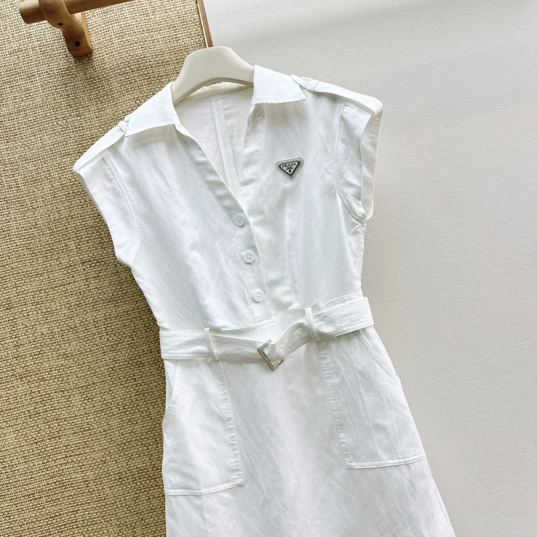 PRADA Dresses Linen S M L C25202608042721 - Image 2