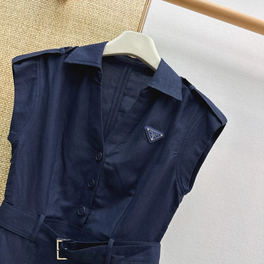 PRADA Dresses Linen S-M-L C25202608042723 - Image 3