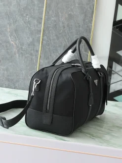 Alternative view of PRADA Duffles Bags Nylon Leather (Black) 27X45X23CM E80202608080992