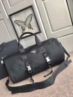 Alternative view of PRADA Duffles Bags Parachute Fabric (Black-Silver) 50x25x25 CM E00202608081010