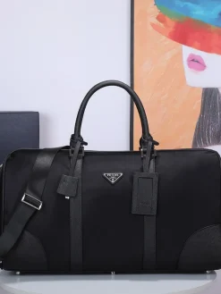 PRADA Duffles Bags Waterproof Fabric (Black) 50X26X26 E40202608081164