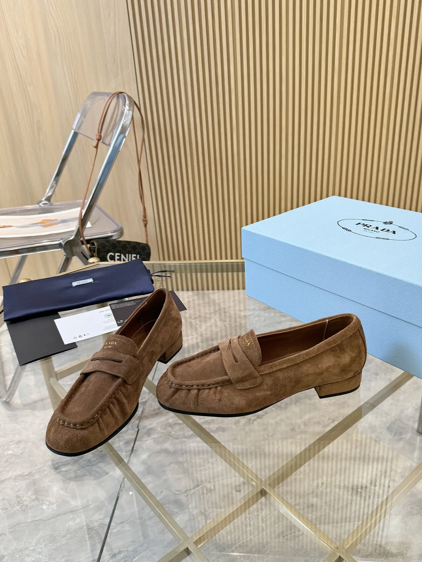PRADA Loafers Leather EU35-42 B40202608031080 - Image 2
