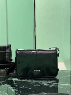PRADA Messenger Bags Leather (Black) 30X20X11CM F20202608081738