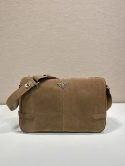 PRADA Messenger Bags Leather (Brown) 35X22X12CM E30202608081019