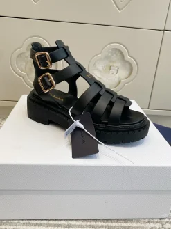 PRADA Sandals Leather EU36-40 C10202608030991