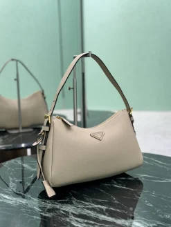 Alternative view of PRADA Shoulder Bags Calf Leather (Beige-Black) 31x18x10cm F70202608081701