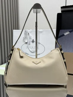PRADA Shoulder Bags Calf Leather (Beige-Gold) 31X18X10CM F60202608081509