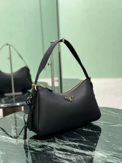 Alternative view of PRADA Shoulder Bags Calf Leather (Black-Gold) 31X18X10CM F70202608081697