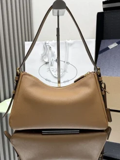 Alternative view of PRADA Shoulder Bags Calf Leather (Brown-Gold) 31X18X10CM F60202608081507