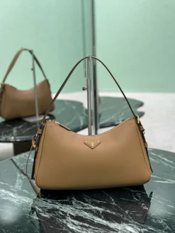PRADA Shoulder Bags Calf Leather (Brown-Gold) 31X18X10CM F70202608081698