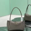 PRADA Shoulder Bags Calf Leather (Gray-Gold) 28X18X11CM F60202608081806