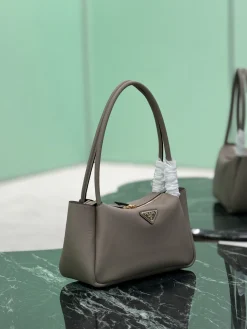 Alternative view of PRADA Shoulder Bags Calf Leather (Gray-Gold) 28X18X11CM F60202608081806