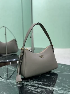 Alternative view of PRADA Shoulder Bags Calf Leather (Gray-Gold) 31x18x10cm F70202608081699
