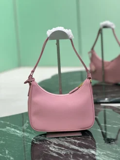 Alternative view of PRADA Shoulder Bags Cross-grain Leather (Pink-Gold) 22X18X6CM D80202608081961