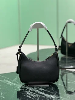 Alternative view of PRADA Shoulder Bags Crossgrain Leather (Black-Gold) 22X18X6CM D80202608081959
