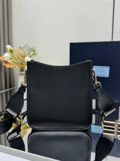 Alternative view of PRADA Shoulder Bags Deer Leather (Black-Gold) 20X19X6CM F50202608081570
