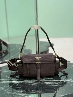 PRADA Shoulder Bags Lamb Leather (Brown-Gold) 30X14X10CM F00202608081728