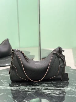 PRADA Shoulder Bags Leather (Black-Pink) 36X20X11CM F20202608081227