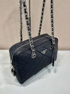 Alternative view of PRADA Shoulder Bags Nylon (Black-Silver) 30X21X11CM D80202608081193