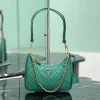 PRADA Shoulder Bags Nylon Leather (Green-Gold) 22X18X6 CM D40202608081957