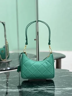 Alternative view of PRADA Shoulder Bags Nylon Leather (Green-Gold) 22X18X6 CM D40202608081957