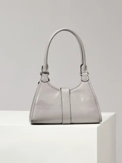 Alternative view of PRADA Shoulder Bags Oiled Leather (Gray-Silver) 26X18X12CM F30202608081111