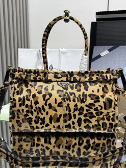 PRADA Shoulder Bags Pony Hair Leather (Leopard-Black) 38X24X12 CM G20202608081558