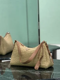 Alternative view of PRADA Shoulder Bags Raffia Leather (Beige-Brown) 39X24X12CM G00202608081377