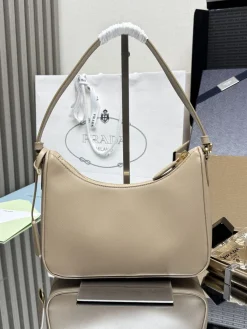 Alternative view of PRADA Shoulder Bags Saffiano Leather (Beige-Gold) 22X18X6 CM E00202608081536
