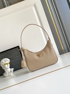PRADA Shoulder Bags Saffiano Leather (Beige-Gold) 22X18X6CM D50202608080251