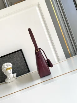 Alternative view of PRADA Shoulder Bags Saffiano Leather (Burgundy-Gold) 22X18X6CM D50202608080249
