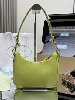 Alternative view of PRADA Shoulder Bags Saffiano Leather (Green-Gold) 22X18X6CM E30202608081523